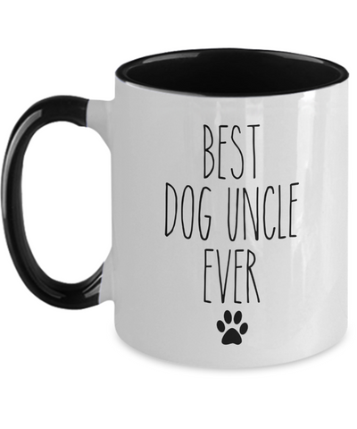 Best Dog Uncle Ever Mug Two-Tone Coffee Cup Funny Gift