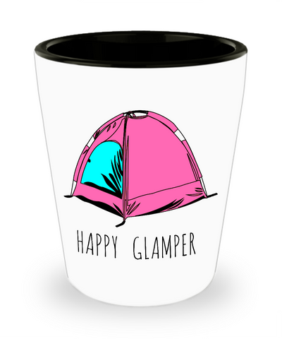 Camping Shot Glass Glamping Party Supplies Happy Glamper Shot Glasses