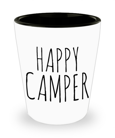 Camping Shot Glass Happy Camper Shot Glasses Glamping Party Supplies