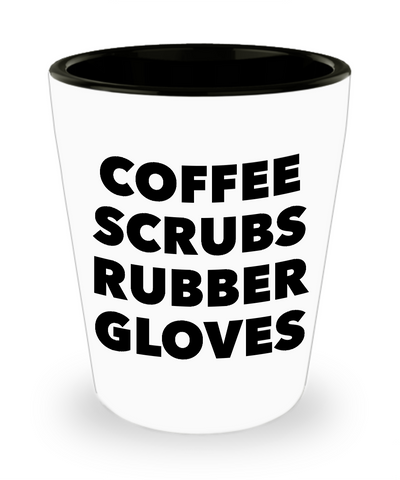 Coffee Scrubs Rubber Gloves Ceramic Nursing Student Shot Glass Doctor Shot Glasses