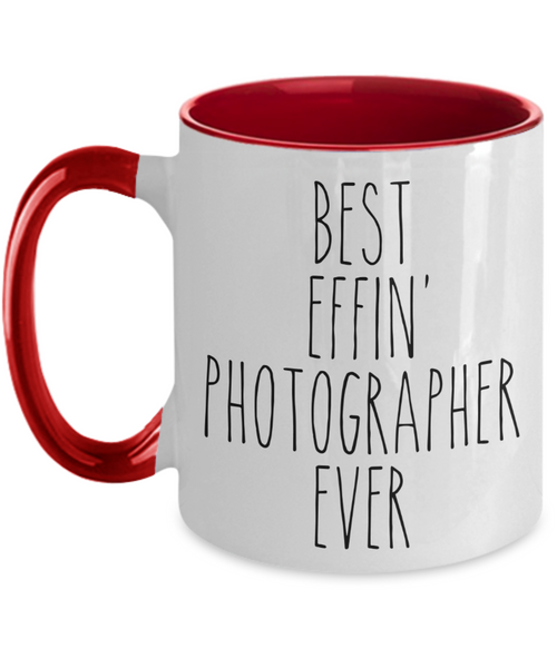 Gift For Photographer Best Effin' Photographer Ever Mug Two-Tone Coffee Cup Funny Coworker Gifts