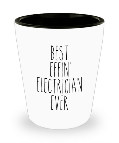 Gift For Electrician Best Effin' Electrician Ever Ceramic Shot Glass Funny Coworker Gifts