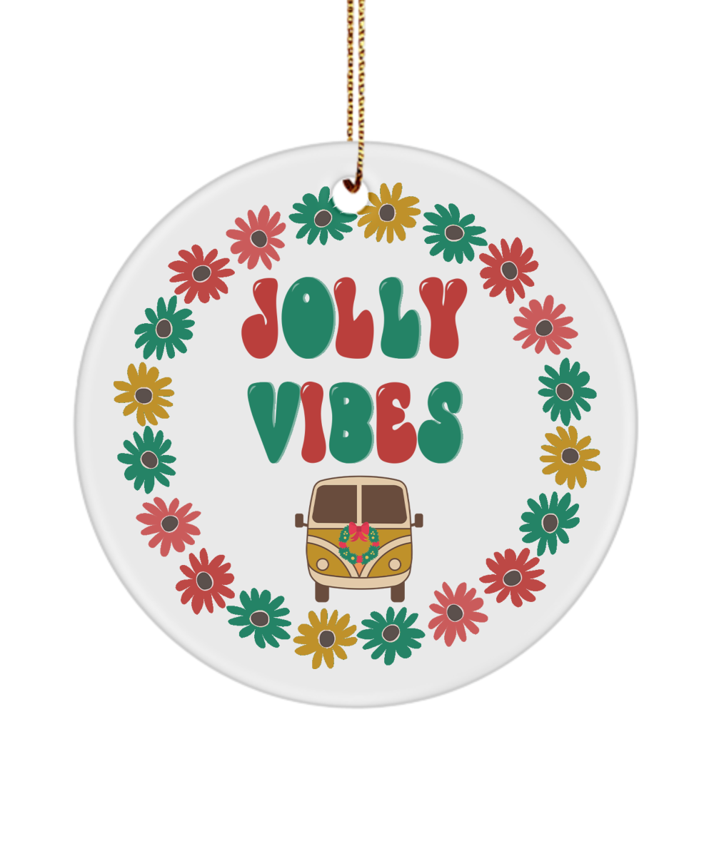 Hippie Ornament, Peace Sign Ornament, Fun Ornaments, Retro Ornament, Jolly Vibes, Ornament Exchange