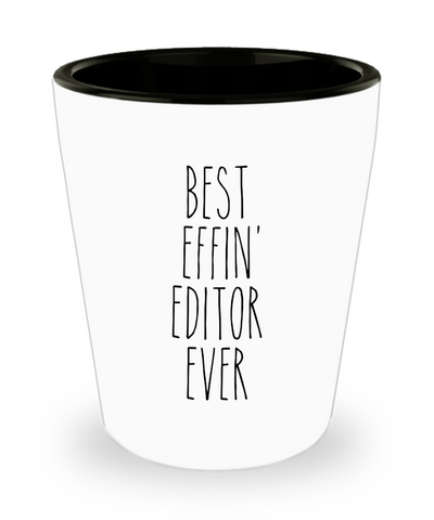 Gift For Editor Best Effin' Editor Ever Ceramic Shot Glass Funny Coworker Gifts