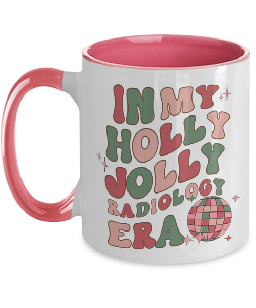 Radiologic Technologist Gifts, In My Holly Jolly Radiology Era, Xray Tech Gift, Rad Tech Mug, Radiologist, Holly Jolly Vibes, Holly Jolly Era Retro Two-Toned Coffee Cup