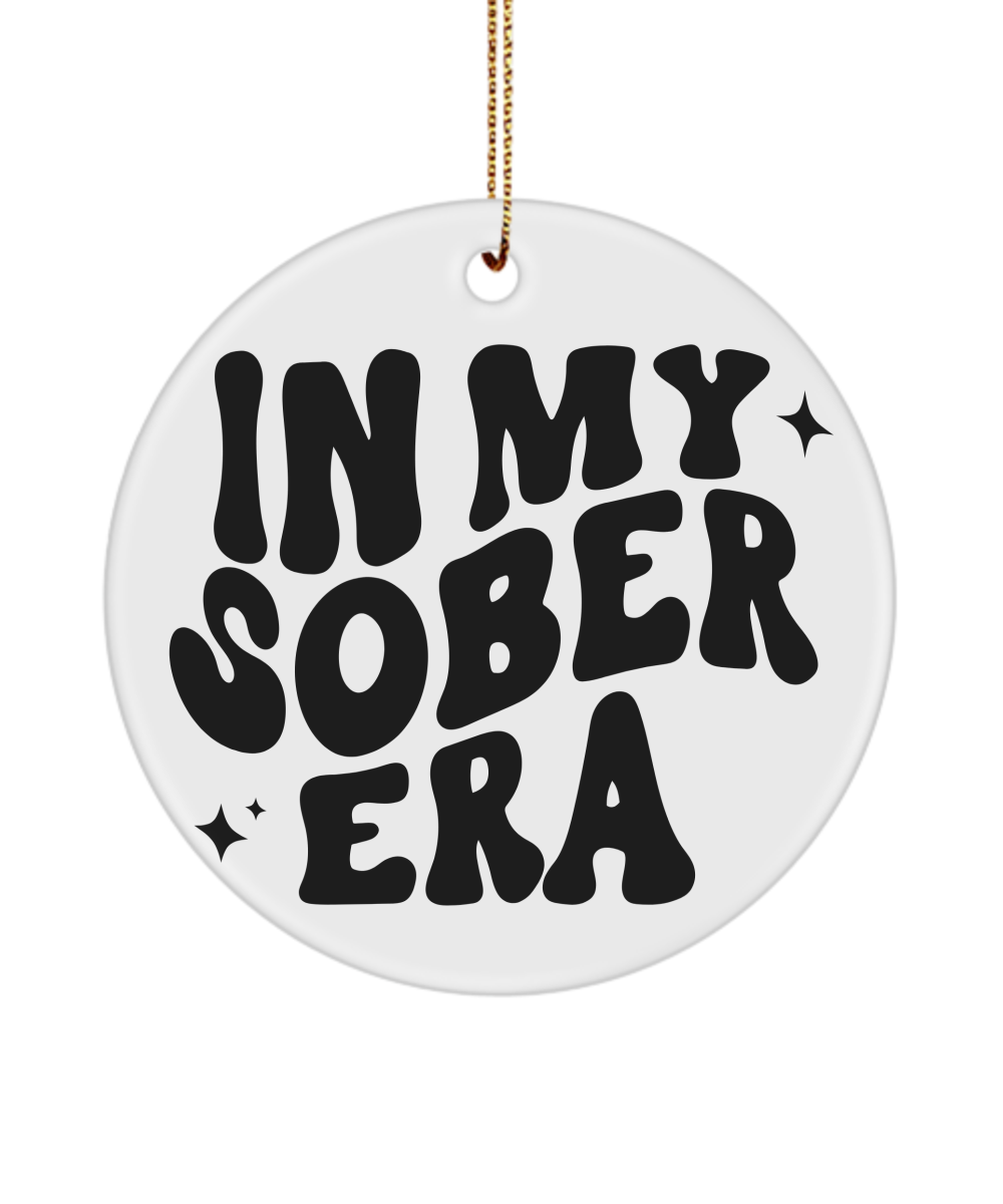 One Year Sober Anniversary Gifts, Sobriety Gift, In My Sober Era Christmas Tree Ornament