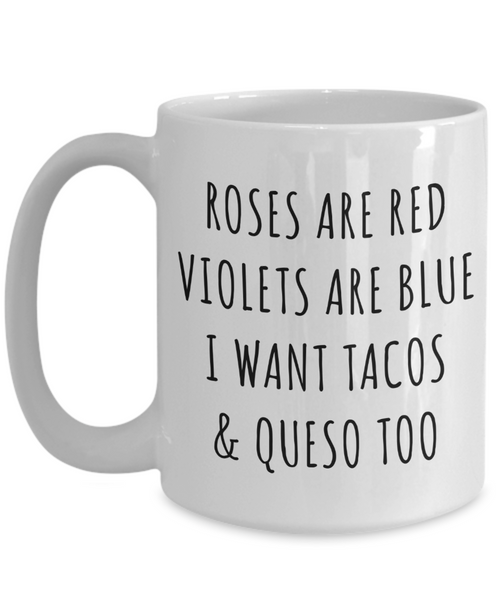 Valentine's Day Gift Ideas for Taco Lovers Queso Coffee Mug Funny Cup Boyfriend Gifts Girlfriend Gift-Cute But Rude