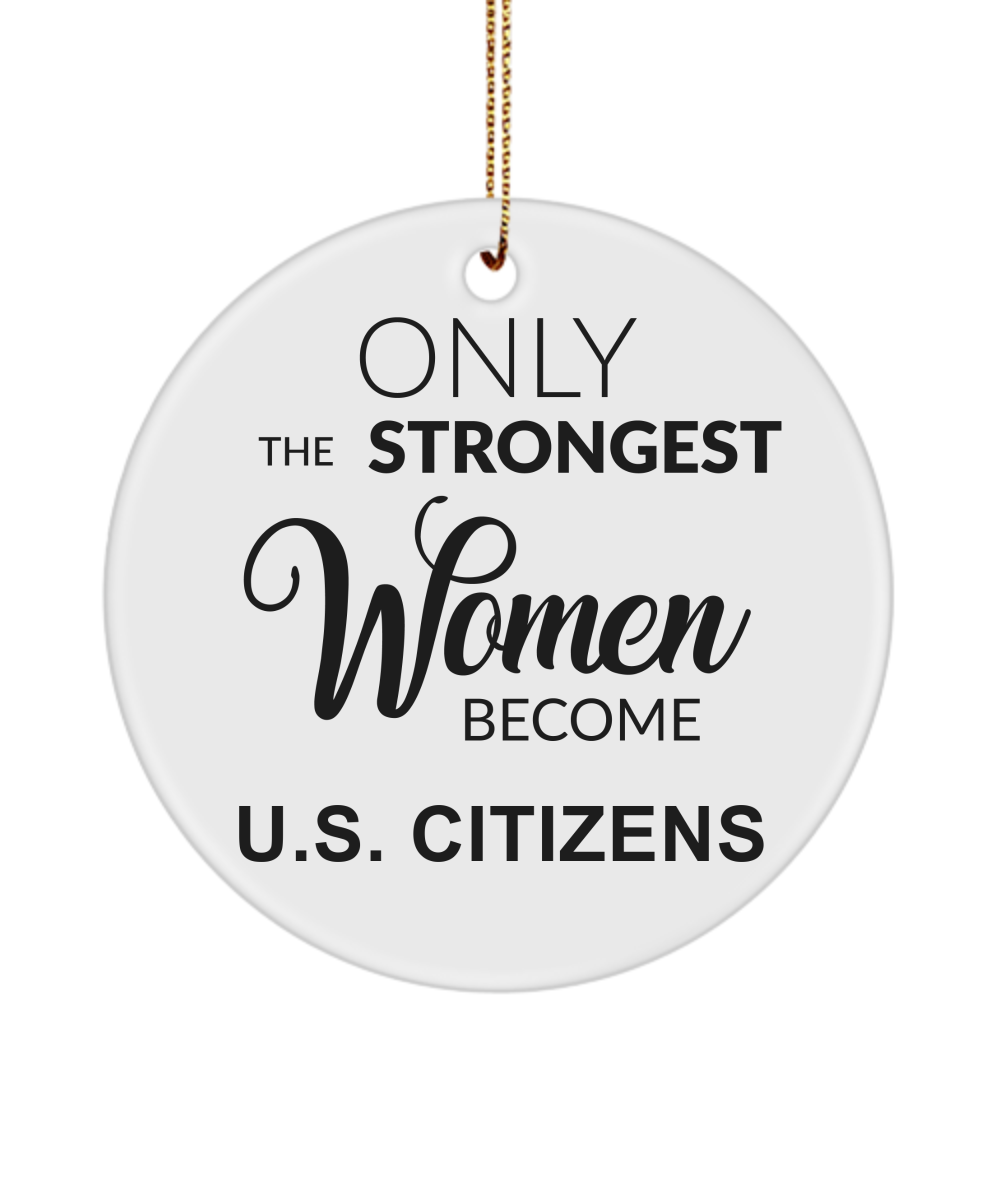 Us Citizenship Gift, New Citizen Gift, Becoming a Us Citizen Gift, US Citizen Ornament, Woman US Citizen