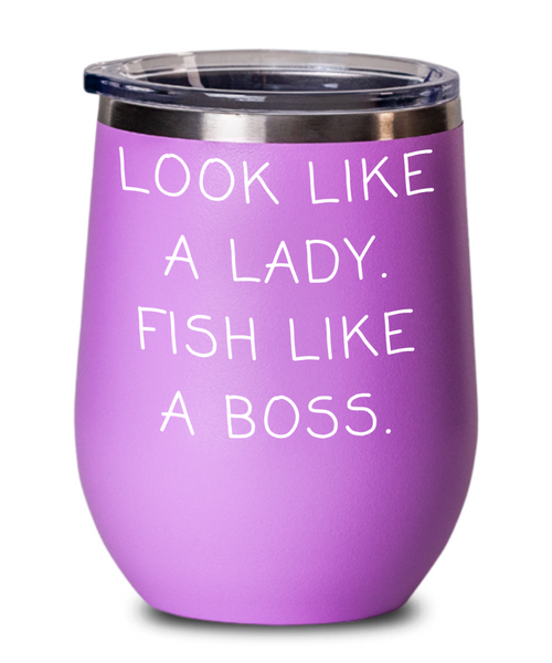 Fishing Gifts for Women, Fishing Mug, Saltwater Fishing Mug, Fish Insulated Wine Tumbler