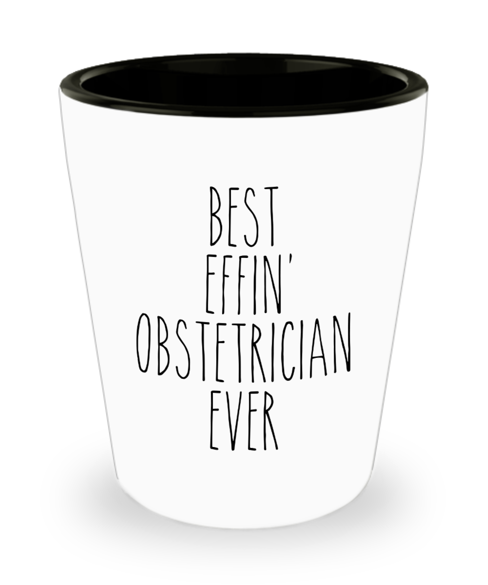 Gift For Obstetrician Best Effin' Obstetrician Ever Ceramic Shot Glass Funny Coworker Gifts