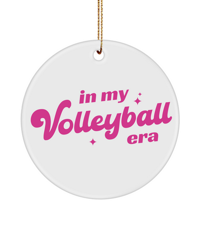 Volleyball Ornament, Volleyball Player Gift, Volleyball Team Gift Idea, Volleyball Mom, Volleyball Coach, Retro Pink