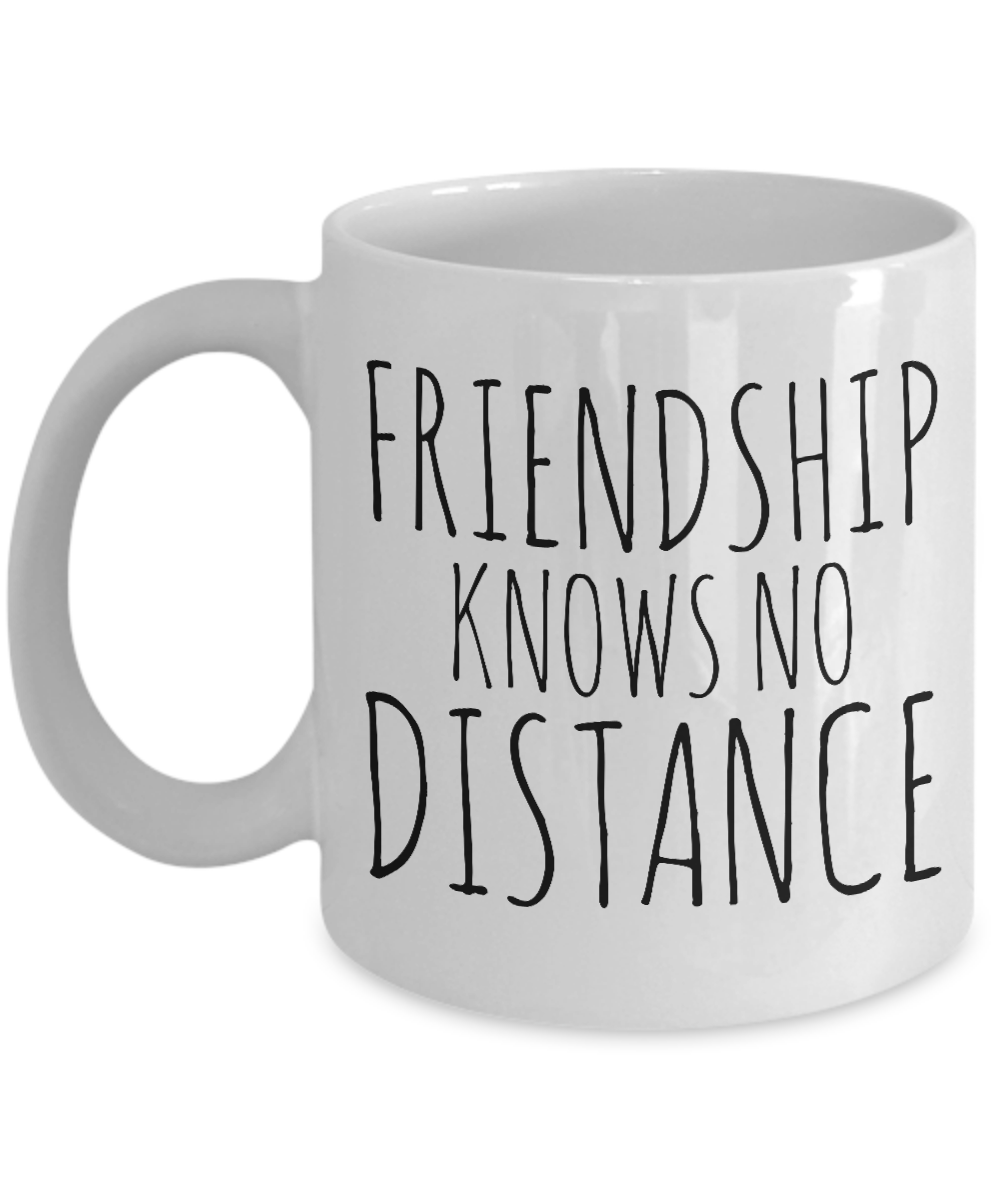 Friendship Knows No Distance Mug Long Distance Friend Gifts Coffee Cup-Cute But Rude