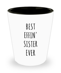 Best Effin Sister Ever Ceramic Shot Glass Funny Gifts for Sisters