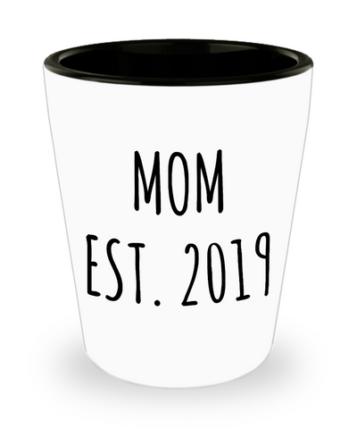 New Mom Est 2019 Gifts Ceramic Shot Glass