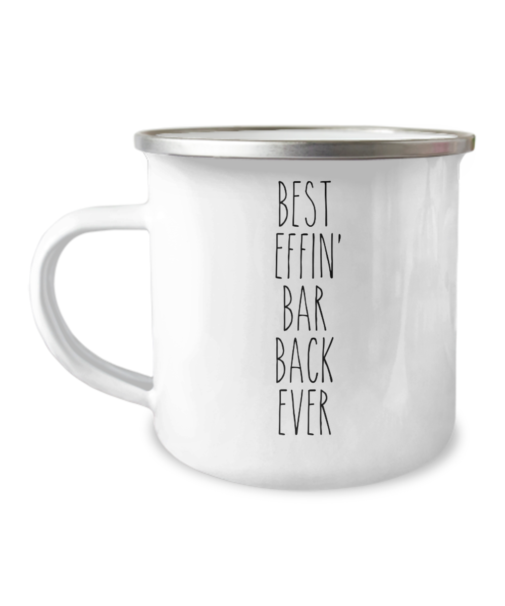 Gift For Bar Back Best Effin' Bar Back Ever Camping Mug Coffee Cup Funny Coworker Gifts