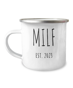 MILF 2023 Metal Camping Mug Coffee Cup Funny Gift