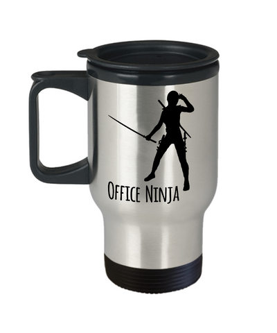 Administrative Assistant Gifts Office Manager Gifts - Office Ninja Travel Mug Stainless Steel Insulated Coffee Cup-Cute But Rude