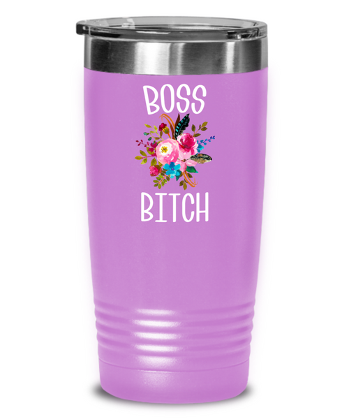 Boss Bitch Tumbler Coffee Mug Like A Boss Lady Boss Babe Coworker Gifts Funny Insulated Travel Cup BPA Free