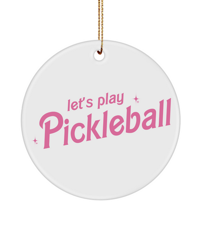 Pickleball Ornament, Dink Ornament, Pickleball Gag Gift for Women, Funny Pickleball Gift, Cute Pickleball Christmas Ornament