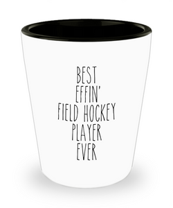 Gift For Field Hockey Player Best Effin' Field Hockey Player Ever Ceramic Shot Glass Funny Coworker Gifts