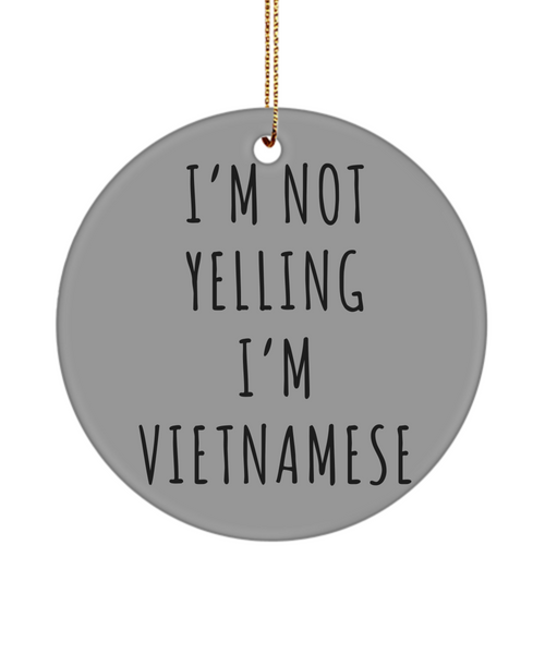 Vietnam Ornament, Vietnam Gifts, I'm Not Yelling I'm Vietnamese Christmas Tree Ornament