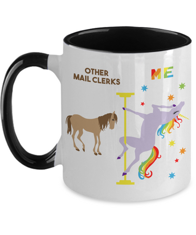 Mail Sorter Gift, Mail Clerk Mug, Mail Clerk Gift Other Mail Clerks Two Toned Coffee Cup