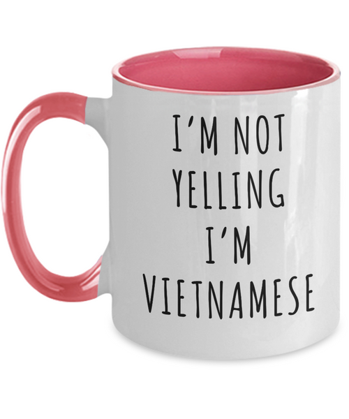 Vietnam Mug, Vietnamese Gifts, I'm Not Yelling I'm Vietnamese Coffee Cup Colored Mugs