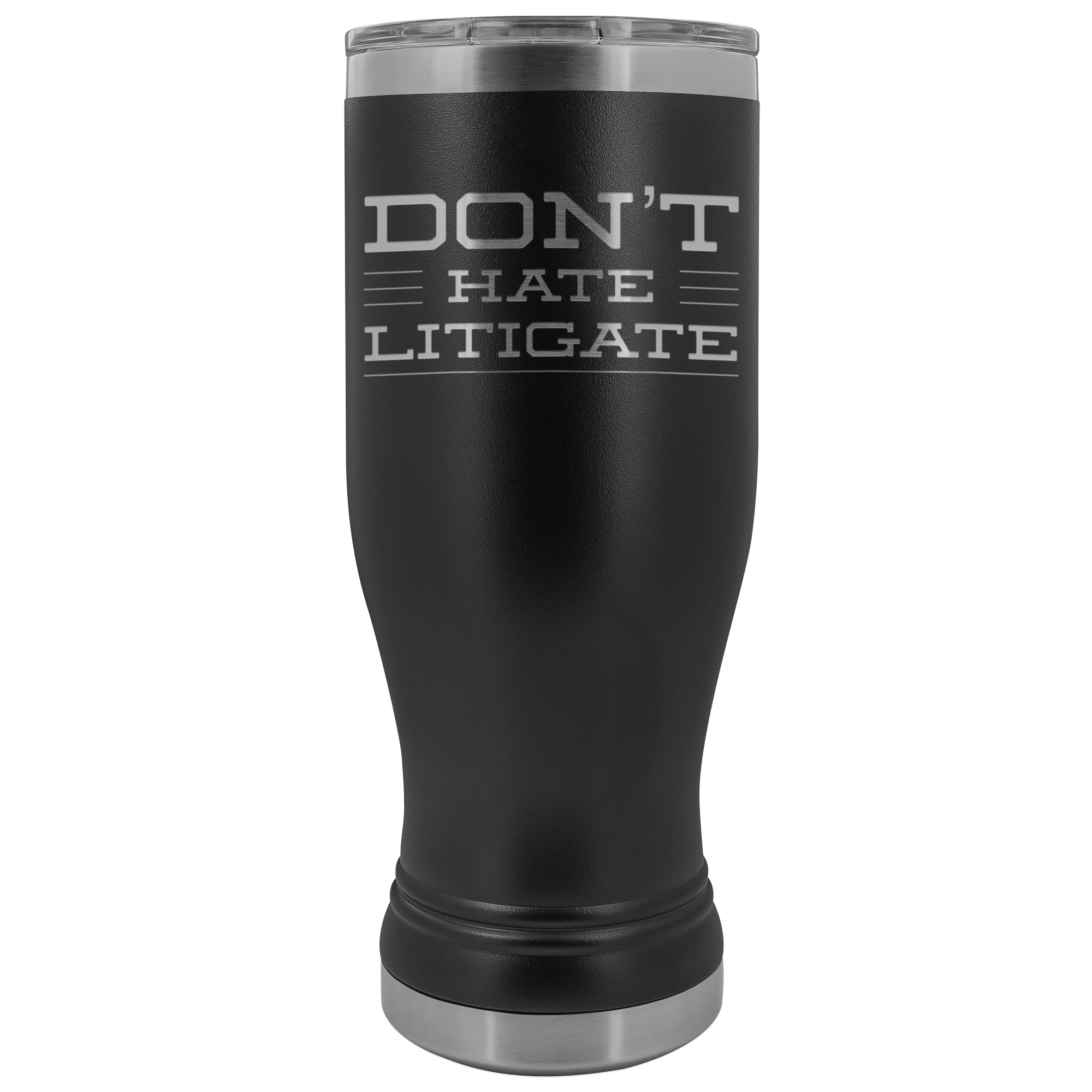 Bar Exam Gift Don't Hate Litigate Lawyer Gifts for Women Men Birthday Present Pilsner Tumbler Funny Mug Insulated Travel Cup 20oz BPA Free