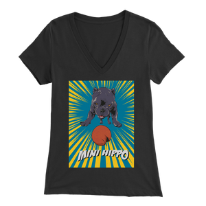 Mini Hippo T-Shirt Women's V-Neck