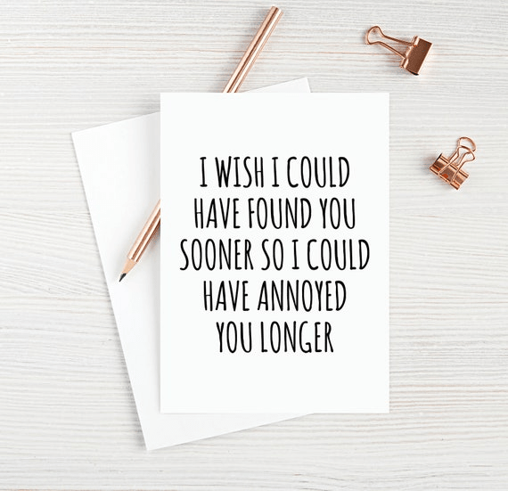 I Wish I Could Have Found You Sooner So I Could Have Annoyed You Longer