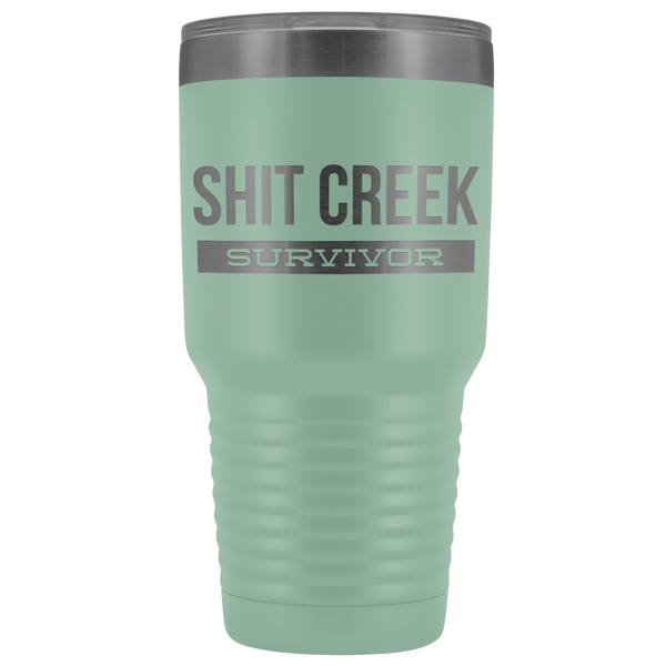 Recovery Mug Recovery Gifts Sobriety Gifts Funny Mugs for Men Women Shit Creek Survivor Tumbler Metal Mug Insulated Hot Cold Travel Coffee Cup 30oz BPA Free