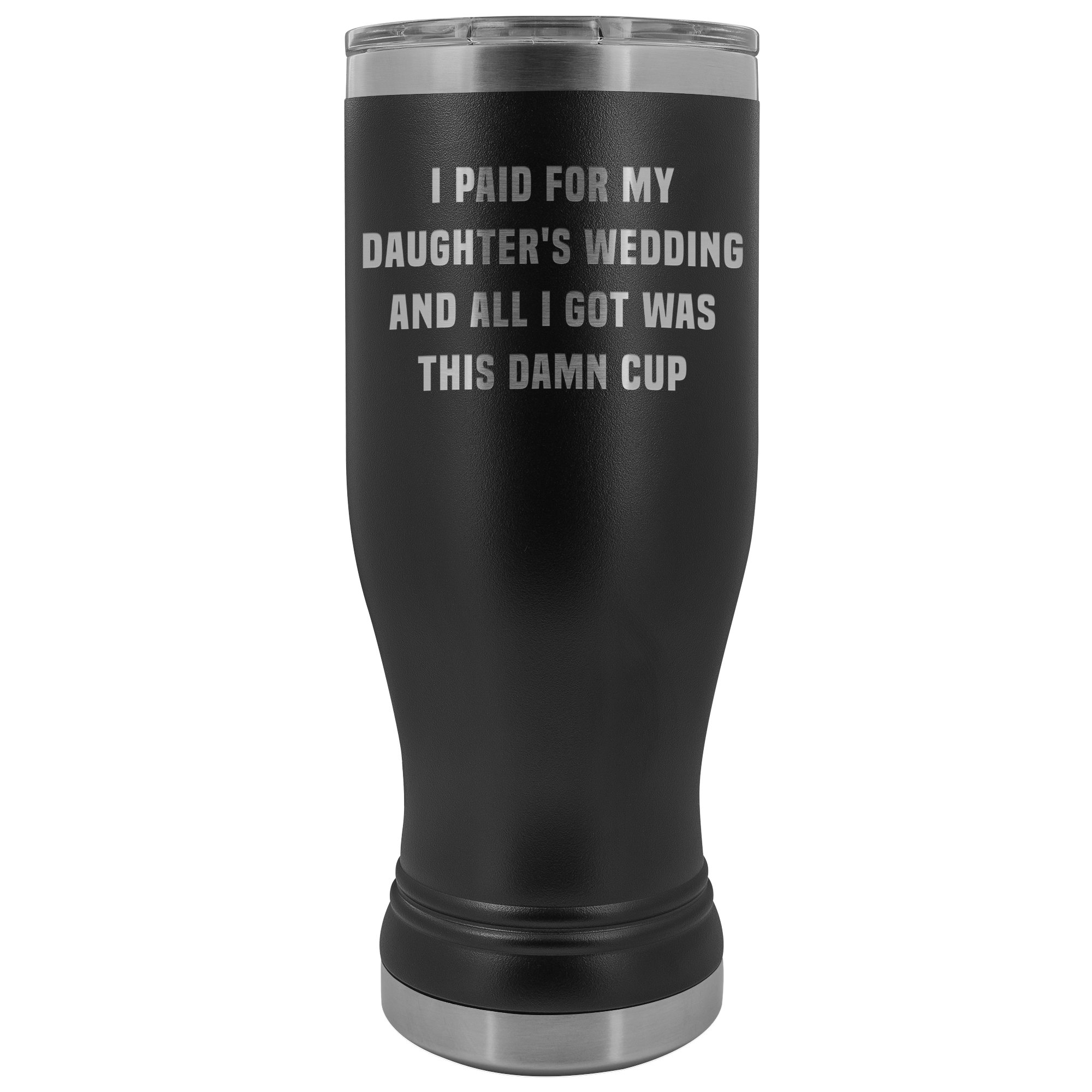 Father of the Bride Gifts Funny Father In Law Gift from Groom Bride's Family Beer Pilsner Tumbler Mug Insulated Hot Cold Travel Cup 30oz BPA Free