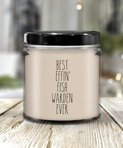 Gift For Fish Warden Best Effin' Fish Warden Ever Candle 9oz Vanilla Scented Soy Wax Blend Candles Funny Coworker Gifts