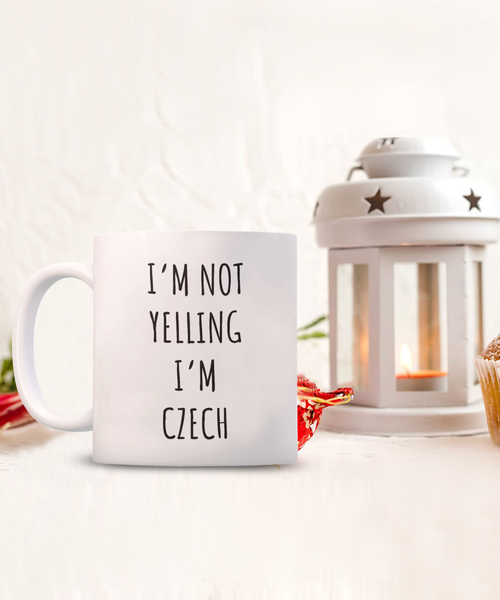 Czechoslovakia Mug I'm Not Yelling I'm Czech Coffee Cup Czechoslovakia Gift