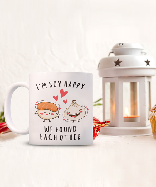 Anniversary Gift, Dating Anniversary, Newlywed Mug, 5th Anniversary, 10th Anniversary, 25th Anniversary, Girlfriend Gift, Sushi Gift, Sushi Gifts, Kawaii Mug