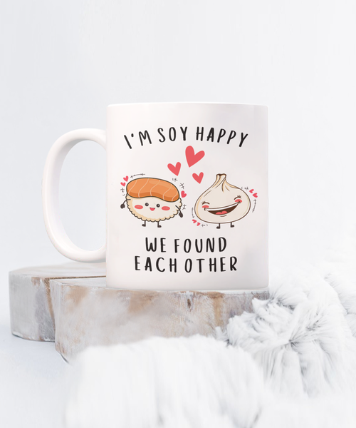 Anniversary Gift, Dating Anniversary, Newlywed Mug, 5th Anniversary, 10th Anniversary, 25th Anniversary, Girlfriend Gift, Sushi Gift, Sushi Gifts, Kawaii Mug