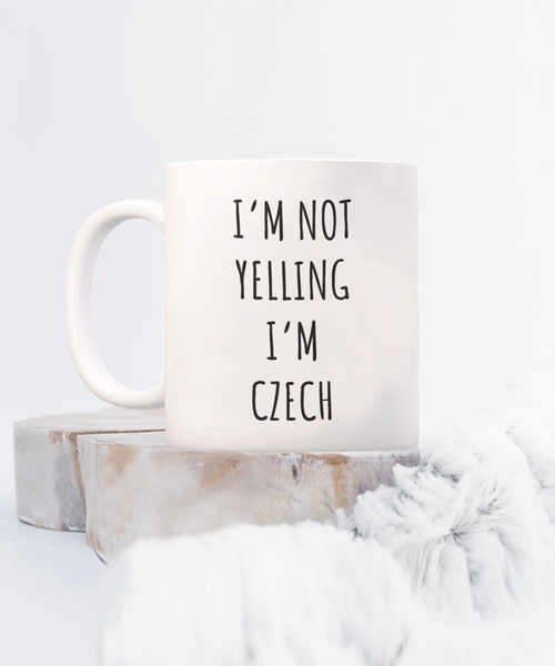 Czechoslovakia Mug I'm Not Yelling I'm Czech Coffee Cup Czechoslovakia Gift