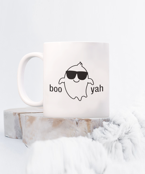 Ghost Mug, Spooky Mug, Spooky Season Mug, Boo Yah Mug Coffee Cup