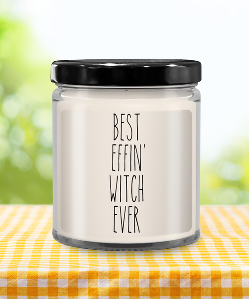 Gift For Witch Best Effin' Witch Ever Candle 9oz Vanilla Scented Soy Wax Blend Candles Funny Coworker Gifts