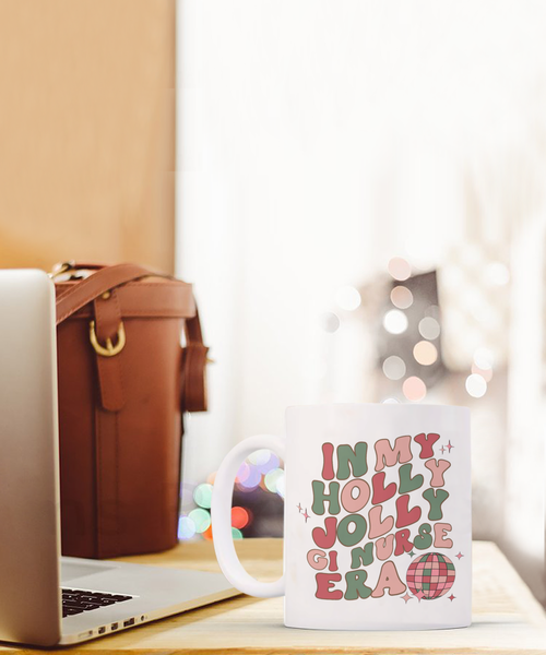 Gi Nurse Gift, Gastro Nurse Mug, Endo Nurse, Endoscopy Nurse, Gastroenterologist, Colonoscopy Endoscopy Rn, Holly Jolly Era, Coffee Cup