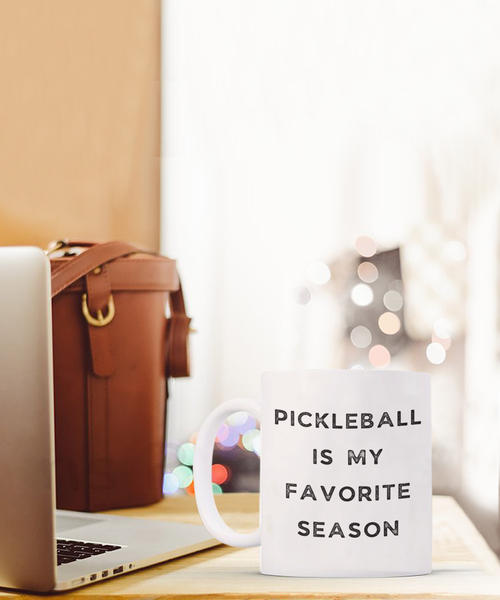 Pickleball Mug, Pickleball Dad, Funny Pickleball Gift, Pickleball is My Favorite Season Coffee Cup