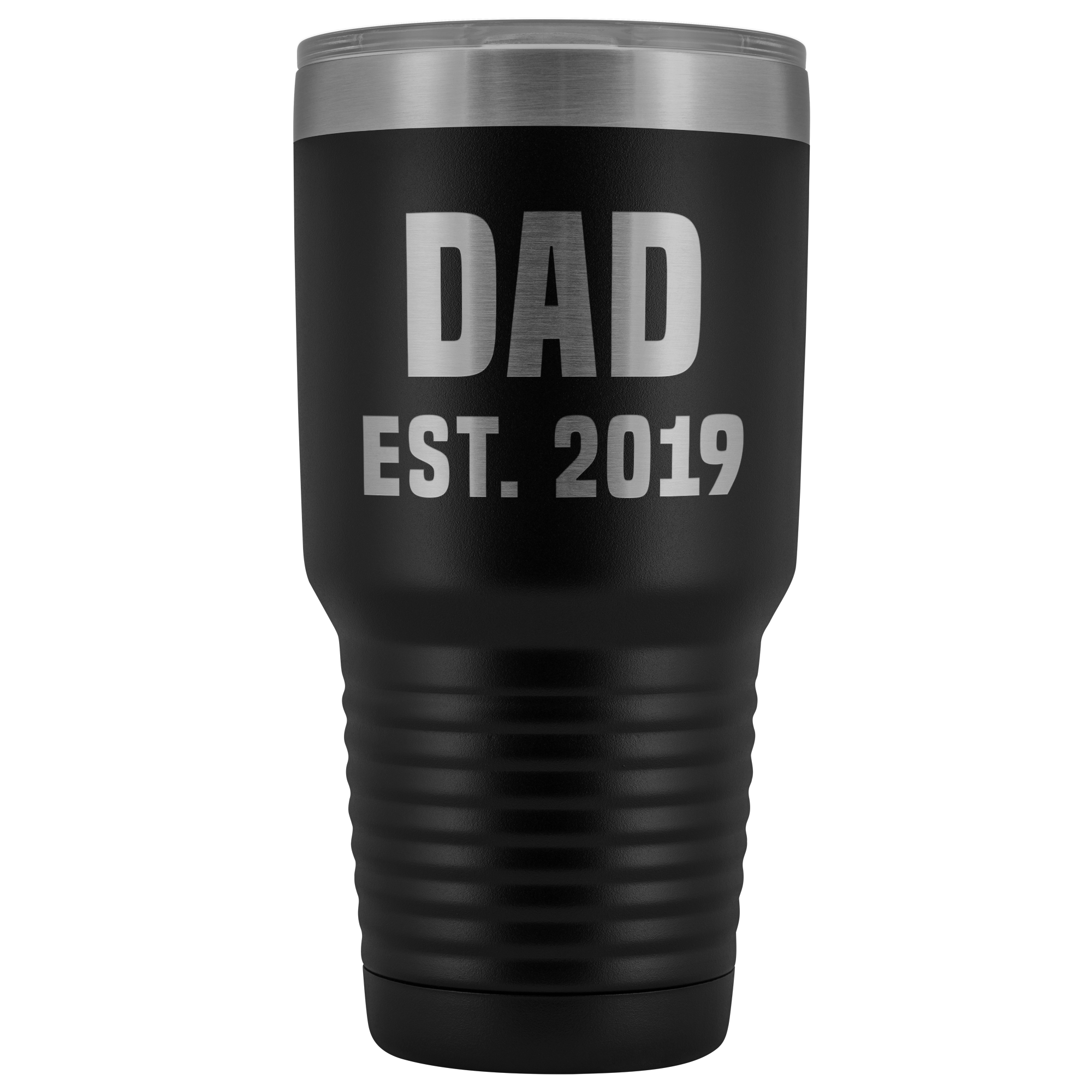 Dad Est 2019 Tumbler Funny Father's Day Gifts New Father Mug Double Wall Insulated Hot Cold Travel Cup 30oz BPA Free-Cute But Rude