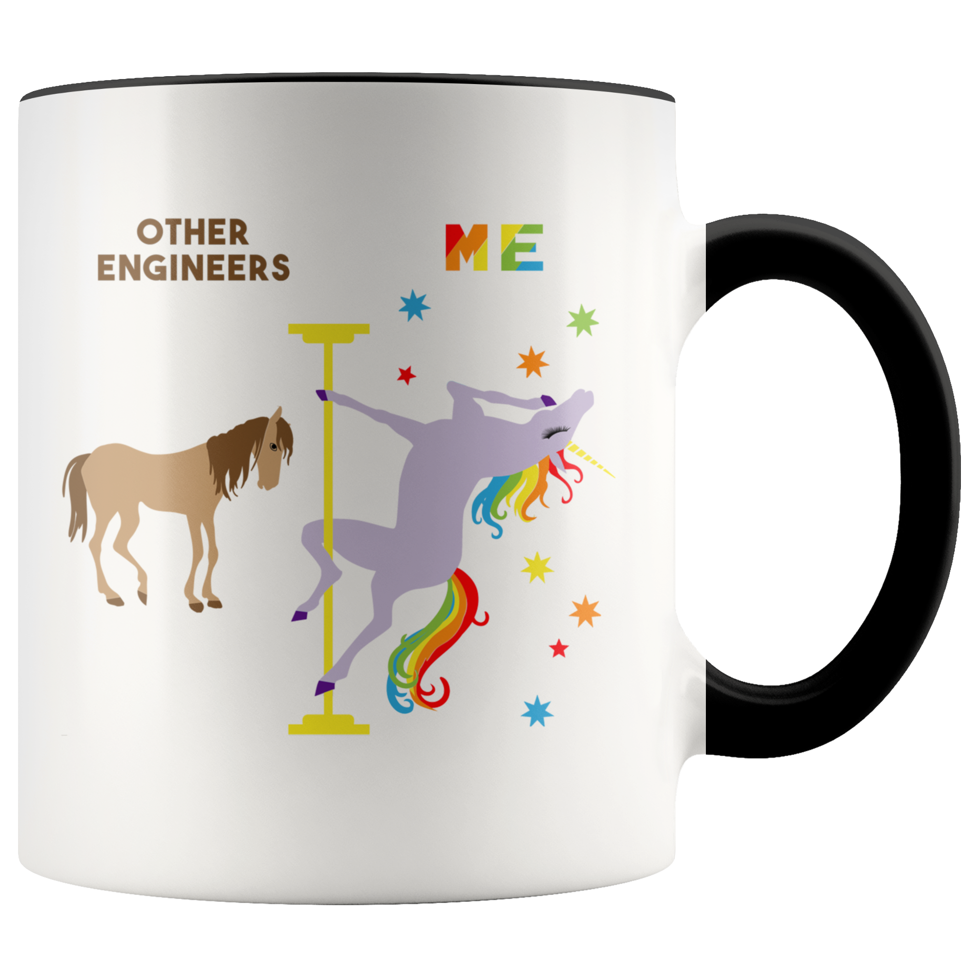 Mechanical Engineer Mug Graduation Gift for Engineers Pole Dancing Unicorn Engineering Coffee Cup