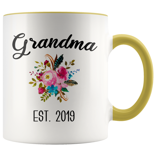 Grandma to be Mug Gifts for New Grandma Est 2019 Pregnancy Announcement for Grandparents Reveal to Grandparents