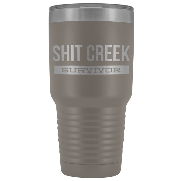 Recovery Mug Recovery Gifts Sobriety Gifts Funny Mugs for Men Women Shit Creek Survivor Tumbler Metal Mug Insulated Hot Cold Travel Coffee Cup 30oz BPA Free