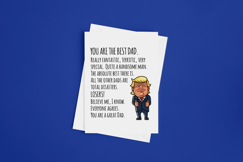 Trump Father's Day Card for Dad Blank Greeting Card