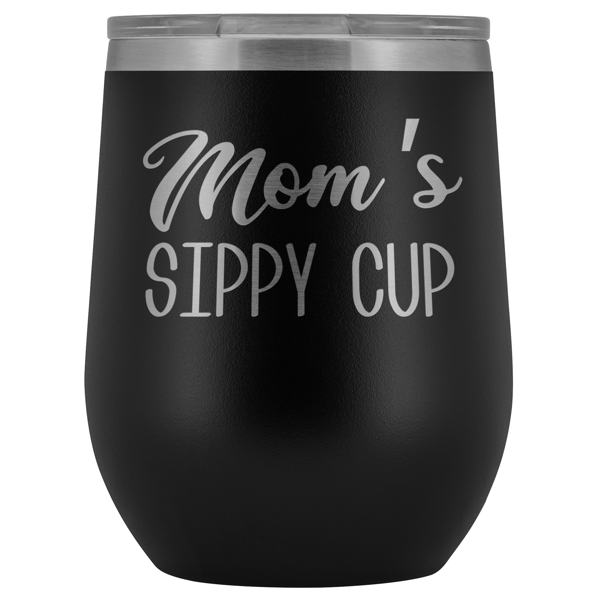 Mom's Sippy Cup Mom Wine Tumbler Funny Gifts for Mom Stemless Stainless Steel Insulated Tumblers Hot Cold BPA Free 12oz Travel Cup