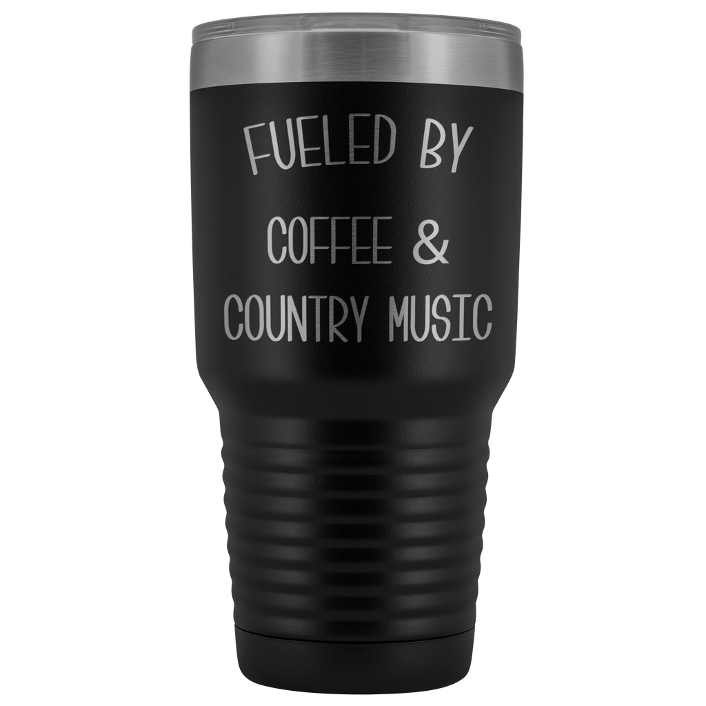 Fueled By Coffee & Country Music Tumbler Insulated Travel Coffee Cup C –  Cute But Rude