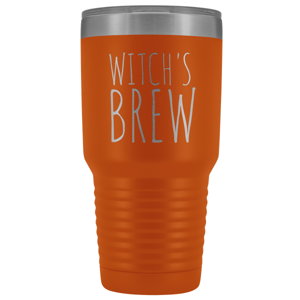 Witch's Brew Tumbler Funny Fall Halloween Gifts for Friends Metal Mug Insulated Hot Cold Travel Coffee Cup 30oz BPA Free